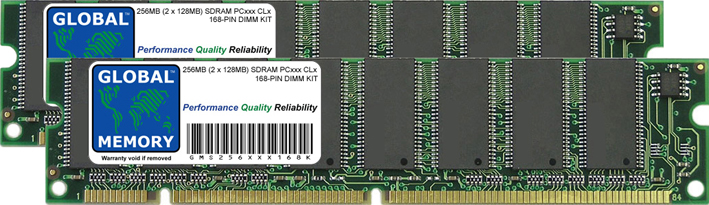 256MB (2 x 128MB) SDRAM PC66/100/133 168-PIN DIMM MEMORY RAM KIT FOR DELL DESKTOPS